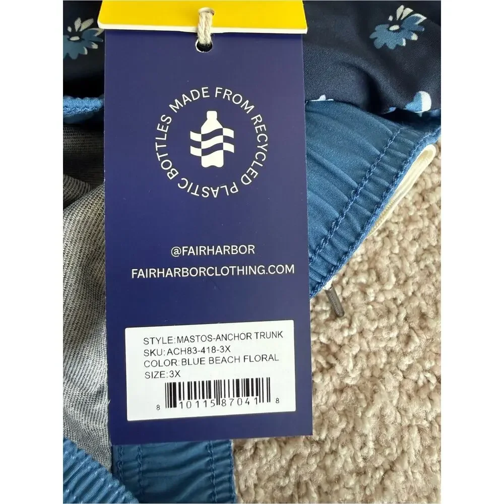 Fair Harbor | NWT Men's Mastos Anchor Swim Trunks Sz 3XL